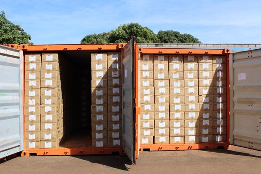 Lâmpadas de LED estocadas em secretaria municipal 