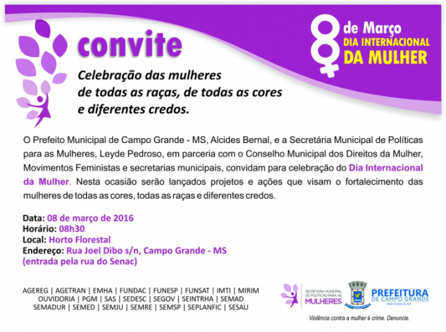 Prefeitura celebra o dia 8 de março discutindo políticas para as mulheres Imagem Divulgação