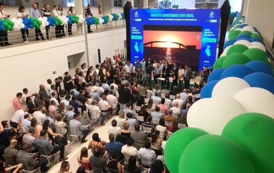 Investimento de R$119 milhões leva mais saúde e preservação ambiental a 16 municípios Evento na Sanesul garantiu mais investimentos em saneamento