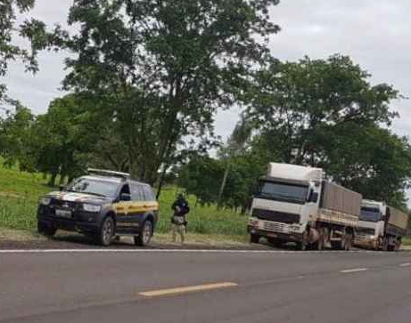 Nos dois bitrens foram encontrados mil caixas de cigarros. Divulgação