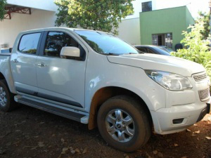 Caminhonete S10, alvo dos ladrões.