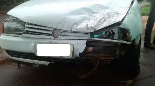 Motorista colide e derruba muro de Delegacia em Nova Alvorada do Sul