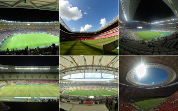 Estádios da Copa do Mundo com suspeita de irregularidades (Foto: Secom/Pernambuco Press/GloboEsporte)