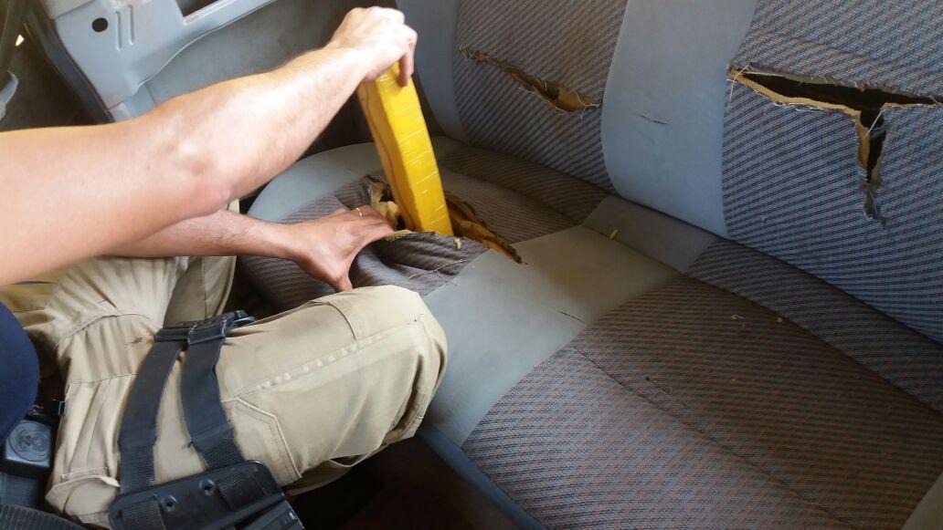 Foram apreendidos mais de 109 quilos de maconha - Foto: Divulgação / PRF