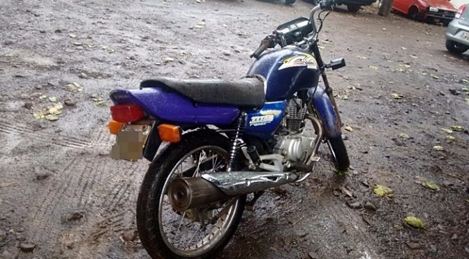 Motor da motocicleta era roubado.