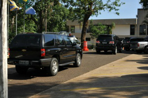 Agentes do serviço secreto e do cerimonial treinam para a solenidade de posse na Governadoria (Foto: Alcides Neto)