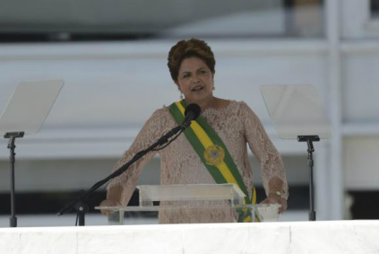 A presidenta Dilma Rousseff durante pronunciamento à população no Parlatório do Palácio do PlanaltoJosé Cruz/Agência Brasi