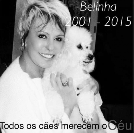 Ana Maria lamenta morte da cachorrinha de estimação Belinha