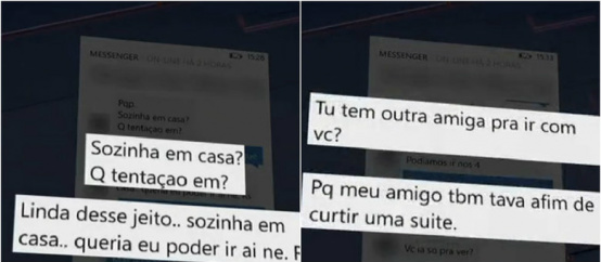 Durante a troca de mensagens, o suspeito elogiava a menina e tentava marcar encontros
Reprodução