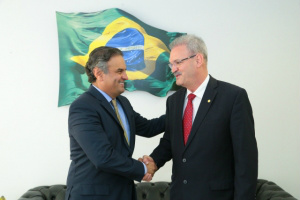 Presidente do PSDB, Aécio Neves e o deputado Geraldo Resende - Foto: Divulgação
