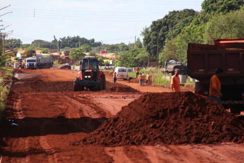 Entre outras com pavimentação em execução está a Linha do Potreirito, que passa pelo Parque II e dá acesso a diversos bairros​ (Foto: A.Frota/Assecom)