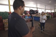 Gravação do primeiro episódio do Carrinho de Compras
