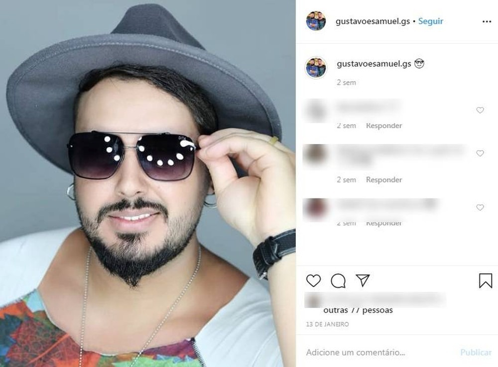 Lindenberg de Medeiros Malaquias, conhecido como Samuel, pilotava uma motocicleta, atingiu um poste e morreu, em Cuiabá. Instagram/Reprodução