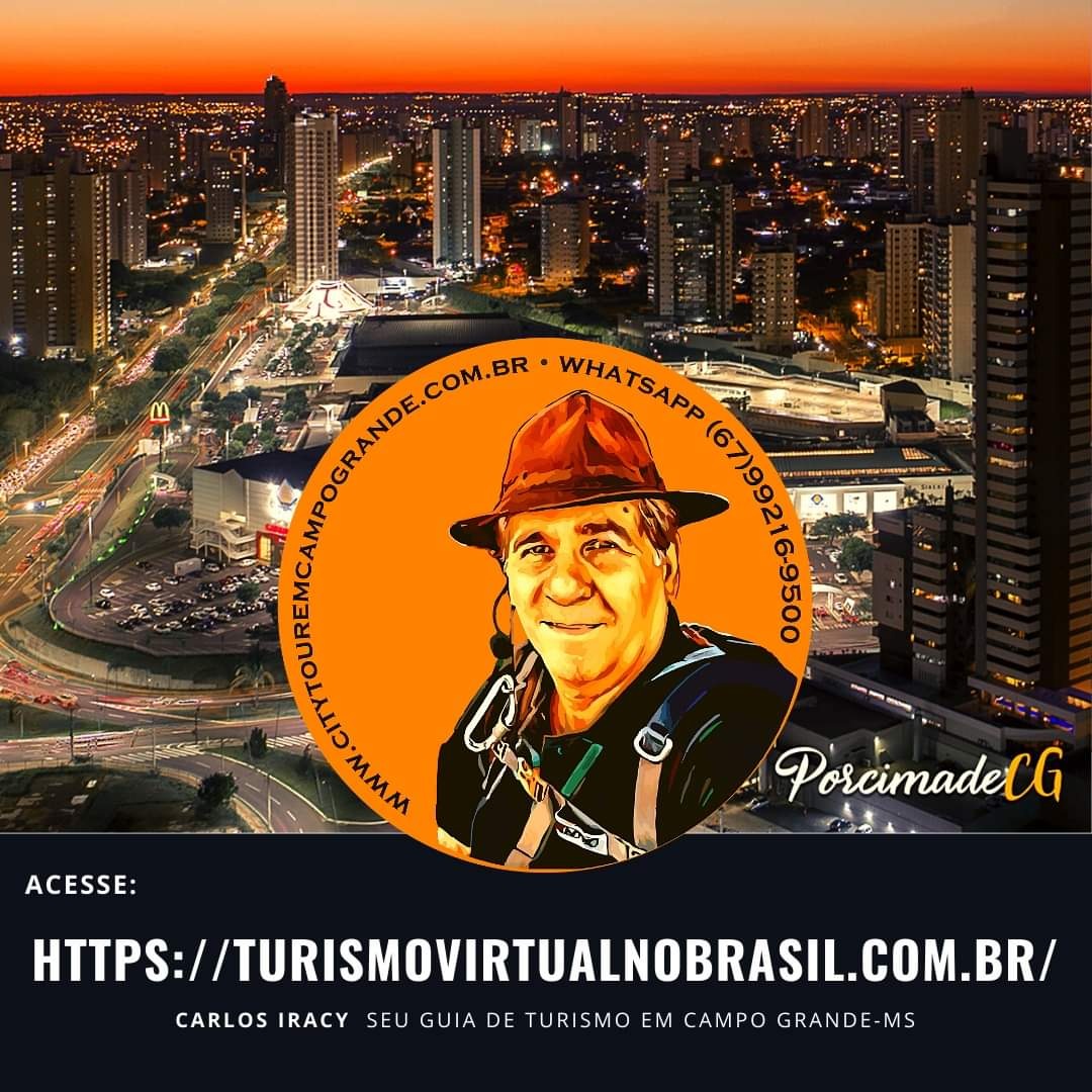 Guia turístico lança tour virtual por Campo Grande e pontos turístico do Brasil Divulgação