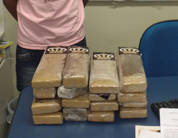 Droga apreendida na rodoviária de Campo Grande (Foto: Polícia Militar/Divulgação)