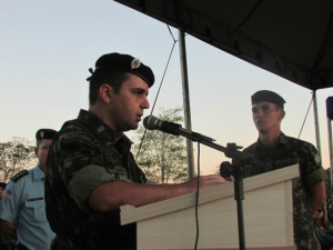 Comandante da 14ª Companhia, major Plácido Garcia Travassos dos Santos (Foto: Fabiane Dorta)
