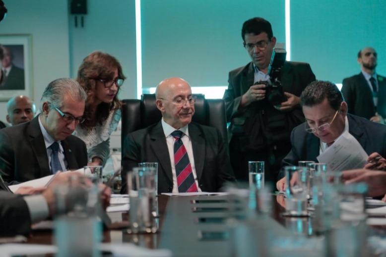 Governador volta a cobrar Temer por segurança na fronteira Governadores do Consórcio Brasil Central se reuniram nesta sexta-feira em Porto Velho. - Foto: Bruno Corsino