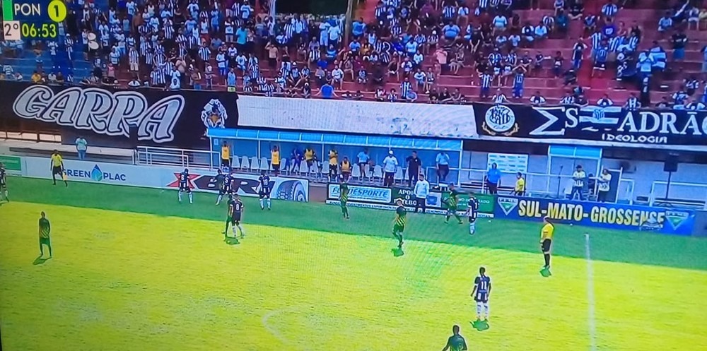 Operário goleia o Pontaporonense em sua estreia no estadual Partida realizada no estádio do Morenão — TV Morena/Reprodução