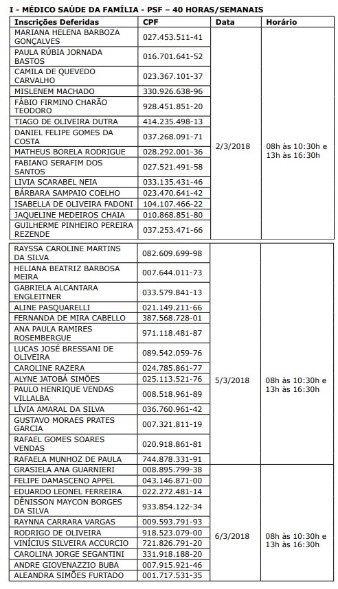 Prefeitura convoca 50 médicos de saúde da família e clínicos gerais