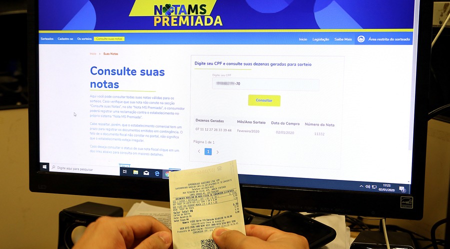 Confira ganhadores do 4º sorteio da Nota MS Premiada Divulgação