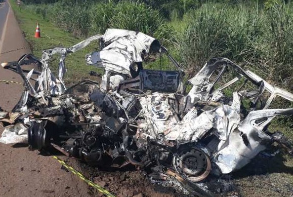 Identificada vítima morta carbonizada em acidente na BR-163