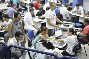 Primeira etapa do IPTU rende R$ 125 milhões à prefeitura da Capital Central ficou lotada durante os últimos dias para pagamento com desconto de 20%. (Foto: Marcelo Calazans)