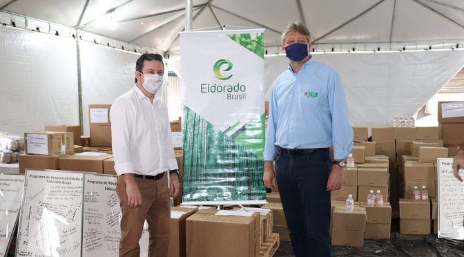 Eldorado entrega 300 mil máscaras e 23 mil cestas básicas