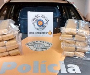 Droga seria levada de Ponta Porã para SP - Divulgação / Polícia Militar