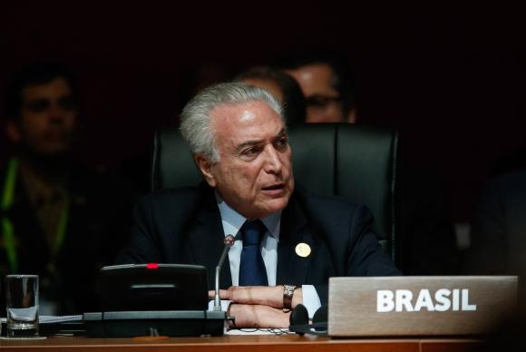 Presidente Michel Temer discursa durante sessão plenária da 8ª Cúpula das Américas, no PeruAlan Santos/PR