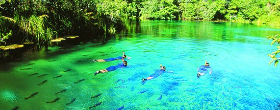 Aprendendo a flutuar (Foto:Marcio Cabral)