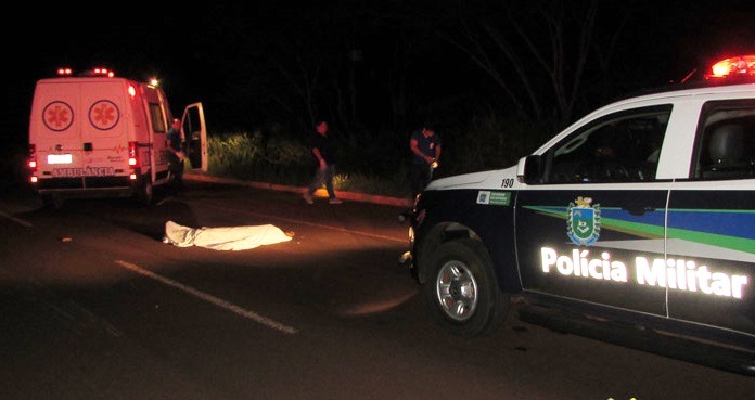 Ciclista morre atropelado na MS-156 entre Itaporã e Dourados Vítima morreu no local. Aislan Nonato/ iFato.