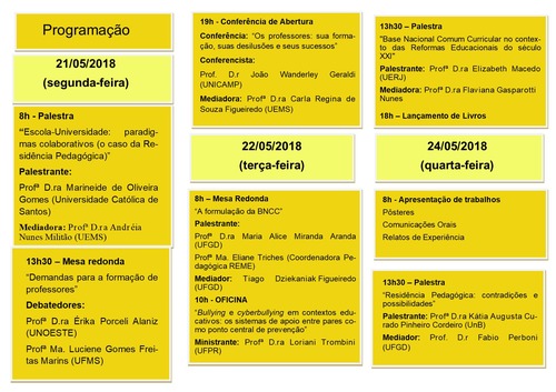 UEMS e UFGD realizam III Seminário de Formação Docente em maio UEMS e UFGD realizam III Seminário de Formação Docente em maio