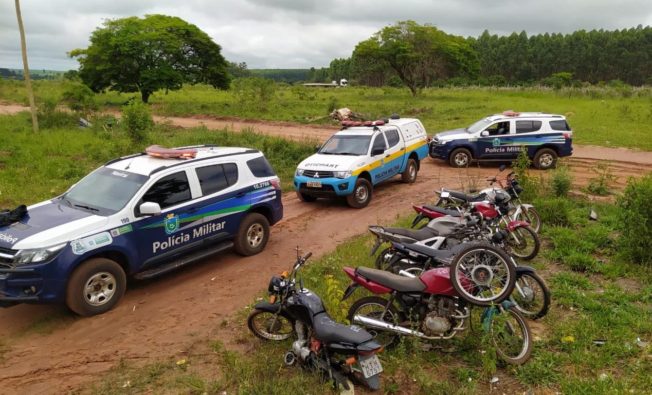 PM recupera oito motocicletas furtadas e prende dois