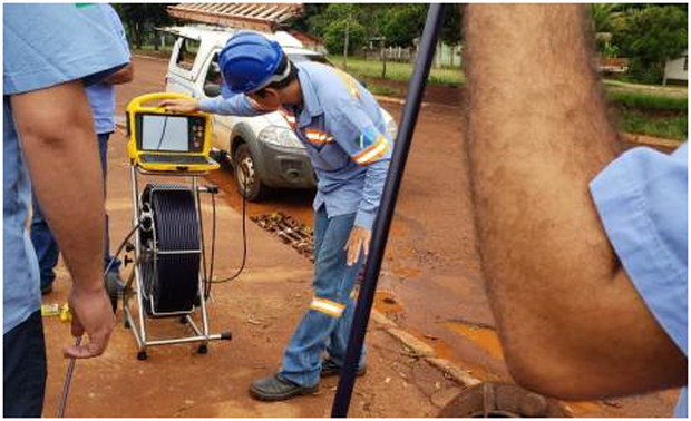 Sanesul utiliza tecnologia para trabalhos de manutenção de rede de esgoto