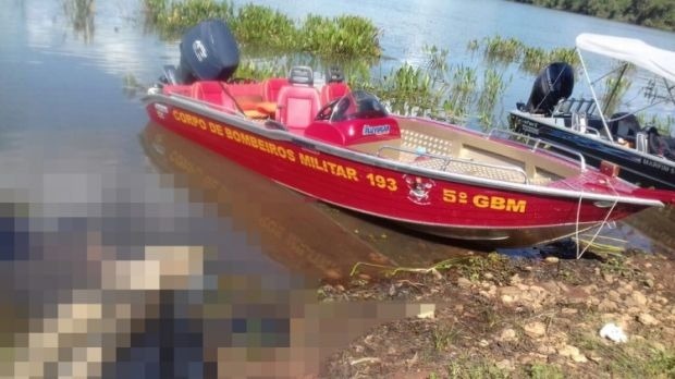 Corpo de homem em decomposição é encontrado boiando em rio Sucuriú Foto: Corpo de Bombeiros/Divulgação