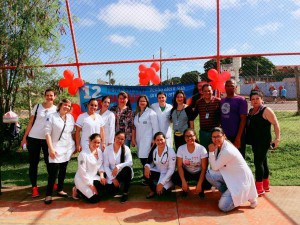 Equipe da UBSF Dr. Astrogildo Carmona durante ação realizada na semana passada (Foto: Divulgação)