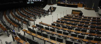 Plenário vazio na Câmara dos Deputados 
Foto Jornal O Globo 