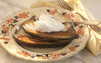Banana dourada com merengue suíço Banana dourada com merengue suiço (Foto: Reprodução / GNT)