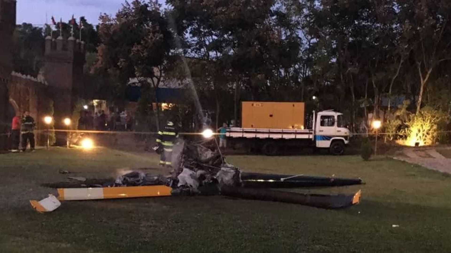 Noiva teve menos de 1 minuto para deixar helicóptero que explodiu Foto: Reprodução