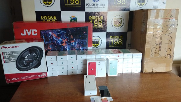 44 celulares avaliados em R$ 300 mil são apreendidos na MS-164