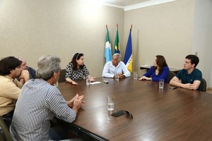 Sindicato Rural agradece apoio e convida prefeita para a Expoagro Delia Razuk recebeu diretores do Sindicato Rural e da Aced - Crédito: A. Frota