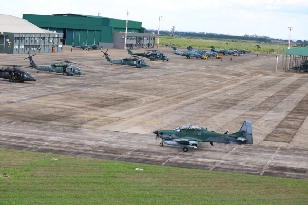 Ministro da Defesa vem a MS acompanhar treinamento de militares da FAB Exercício Operacional Tápio é realizado na Ala 5 da Fab, na Capital - FAB/Divulgação