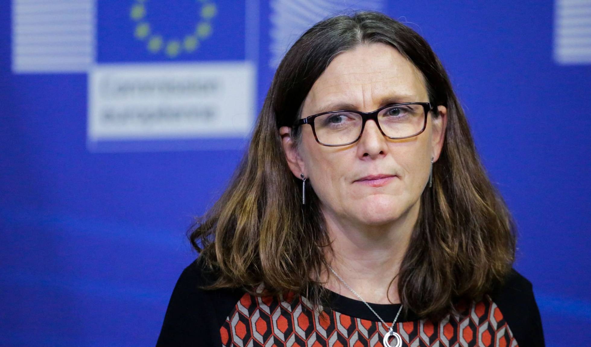 UE teme incerteza com eleições no Brasil e quer fechar acordo com Mercosul até março A comissária europeia de Comércio Cecilia Malmstrom. A. OIKONOMOU - AFP