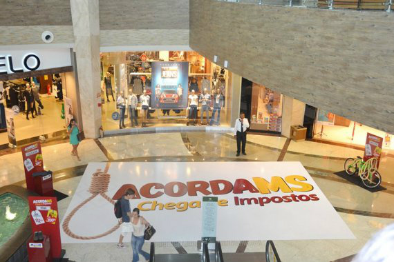 Exposição Acorda MS – Chega de Impostos está no Shopping Bosque dos Ipês Foto:Divulgação/Fiems