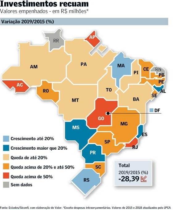 Levantamento foi feito pelo jornal Valor Econômico – Reprodução