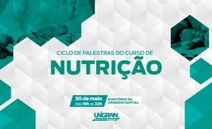 Curso de Nutrição promove ciclos de palestras na área Curso de Nutrição promove ciclos de palestras na área