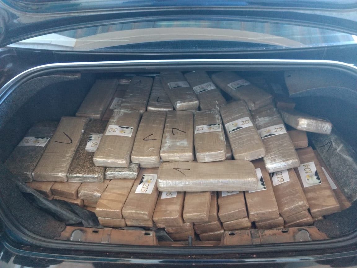 Polícia Rodoviária Estadual apreende quase meia tonelada de maconha em Ponta Porã PRE/Divulgação