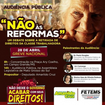 Audiência terá início às 14 horas
Foto: Fetems 