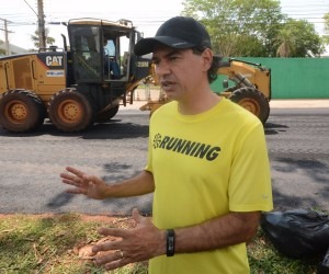 Trad esteve em obra de recapeamento na Rua Antônio Maria Coelho - Gerson Oliveira