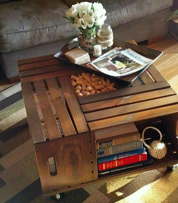 Faça um decoração criativa com palllets Mesa de Centro